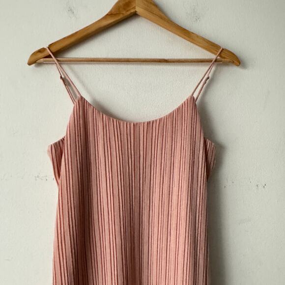 NBD Revolve Wynonna Dress Womens XS Blush Pink Pleated Feminine Neutral Midi - Picture 7 of 11